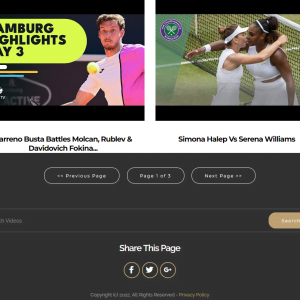 Instant Tennis Videos Website
